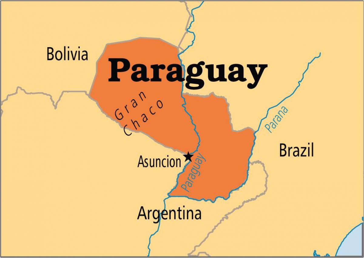 mesto Paraguaj mapu