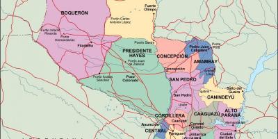 Mapa politických Paraguaj
